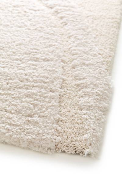 Hochflorteppich Naro Polyester - Weiß - 160 x 230 cm