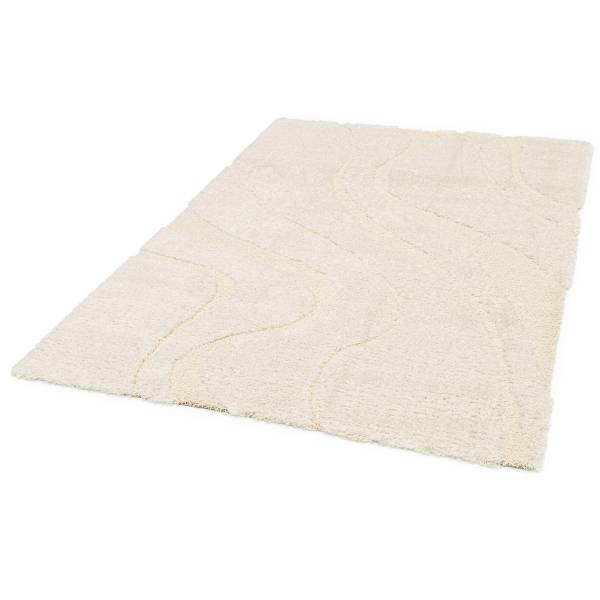 Hochflorteppich Naro Polyester - Weiß - 160 x 230 cm