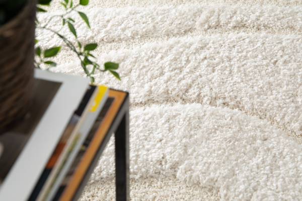 Hochflorteppich Naro Polyester - Weiß - 160 x 230 cm