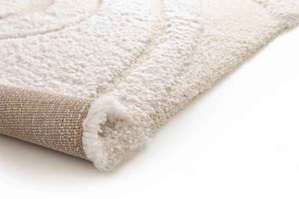 Hochflorteppich Naro Polyester - Weiß - 160 x 230 cm