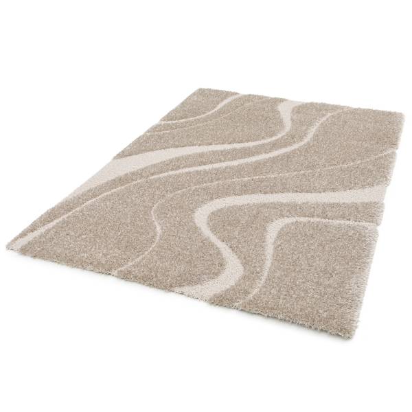 Hochflorteppich Naro Polyester - Grau - 160 x 230 cm
