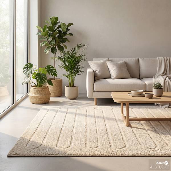 Hochflorteppich Mova Polyester - Weiß - 200 x 290 cm
