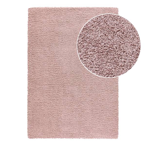 Hochflorteppich Lura Polypropylen - Pink - 140 x 200 cm