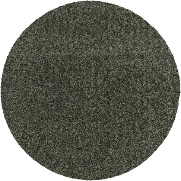 Tappeto pelo lungo Mava rotondo Polipropilene - Verde bosco - Diametro: 160 cm