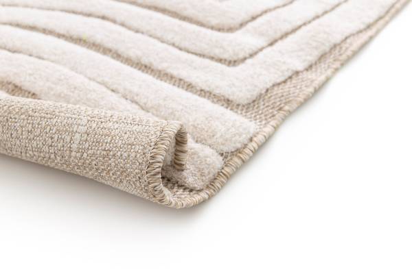 Kurzflorteppich Elen Polypropylen, Polyester - Beige / Creme - 200 x 290 cm