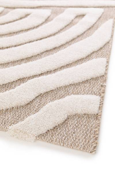 Kurzflorteppich Elen Polypropylen, Polyester - Beige / Creme - 200 x 290 cm