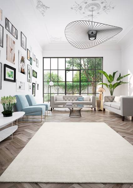 Tappeto pelo corto Elys polipropilene - Bianco - 160 x 230 cm