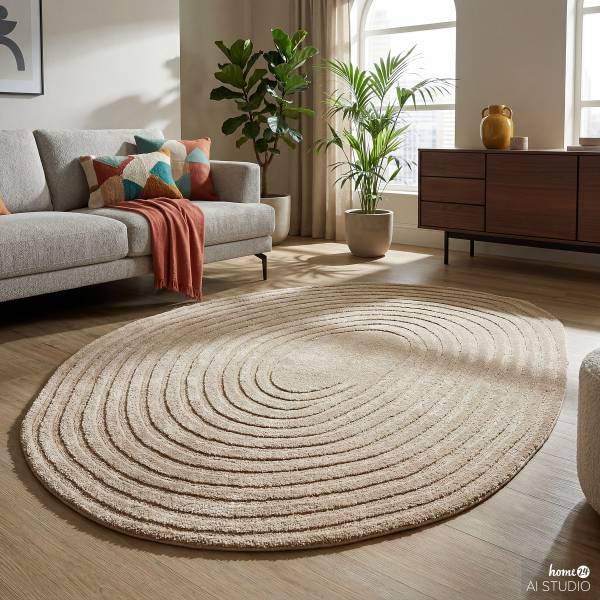 Hochflorteppich Lumy Polypropylen / Polyester - Braun - 200 x 289 cm