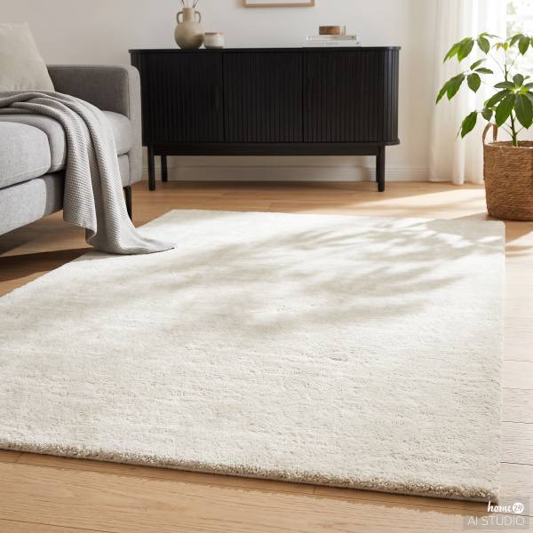 Kurzflorteppich Elys Polypropylen - Weiß - 240 x 340 cm