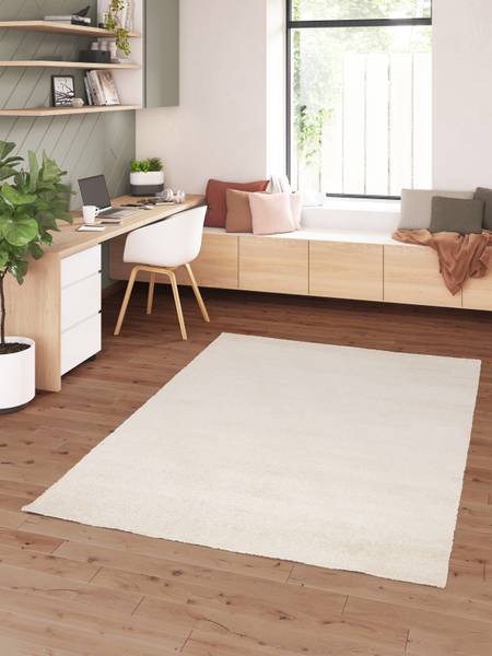 Tappeto pelo lungo Lyne Polipropilene - Bianco - 140 x 200 cm
