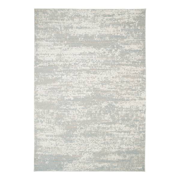 Tappeto pelo corto Noval Poliestere / iuta - Grigio blu - 160 x 230 cm