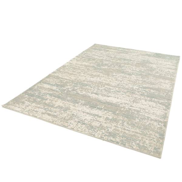 Tappeto pelo corto Noval Poliestere / iuta - Grigio blu - 160 x 230 cm