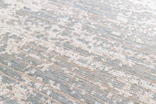 Tappeto pelo corto Noval Poliestere / iuta - Grigio blu - 160 x 230 cm