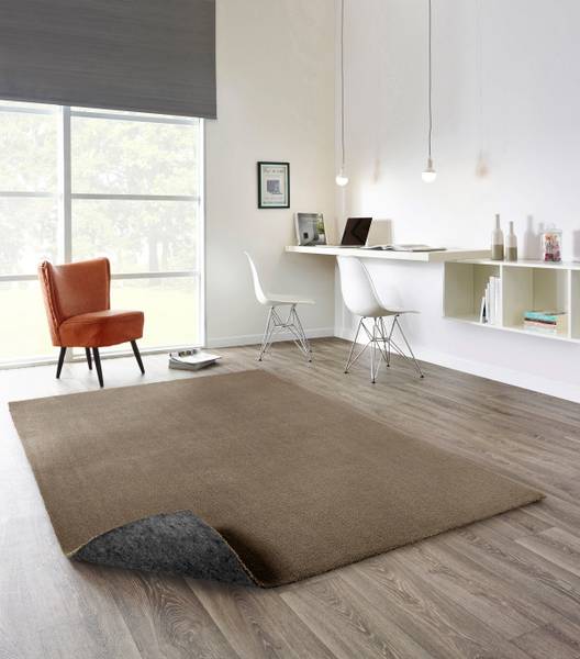 Kurzflorteppich Mire Polyester - Taupe - 200 x 290 cm