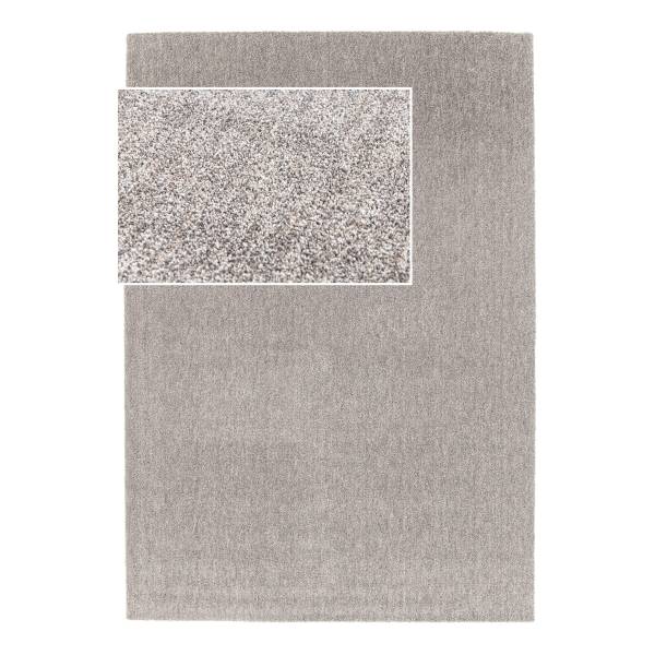 Tapis à poils courts Miral Polyester - Gris - 140 x 200 cm