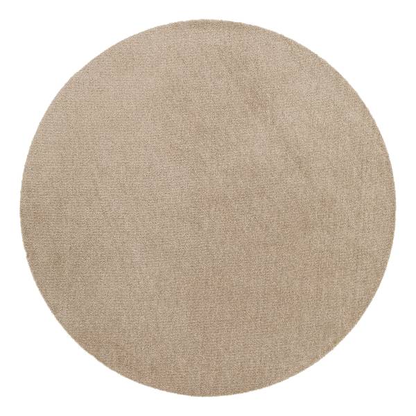 Kurzflorteppich Mirar rund Polyester - Beige - Durchmesser: 200 cm