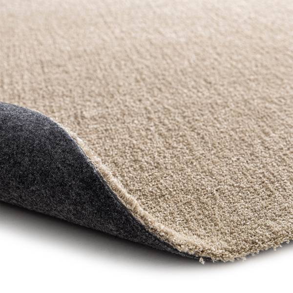 Kurzflorteppich Mirar rund Polyester - Beige - Durchmesser: 200 cm