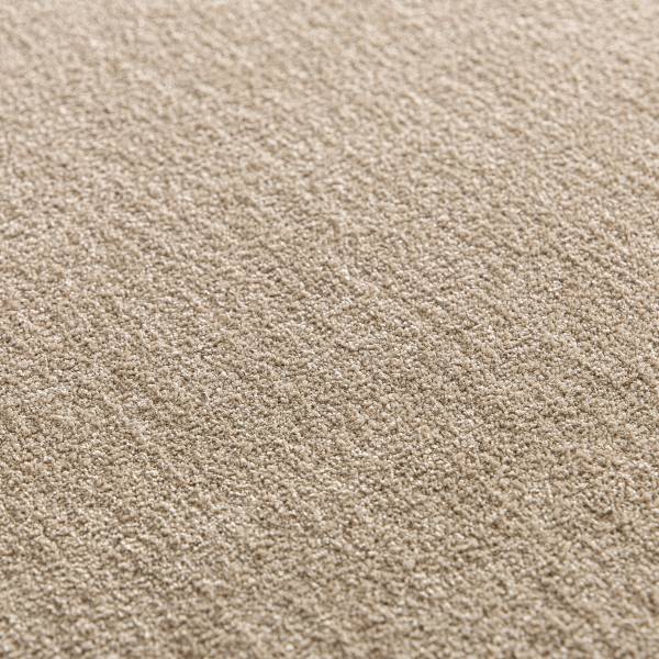 Kurzflorteppich Mirar rund Polyester - Beige - Durchmesser: 200 cm