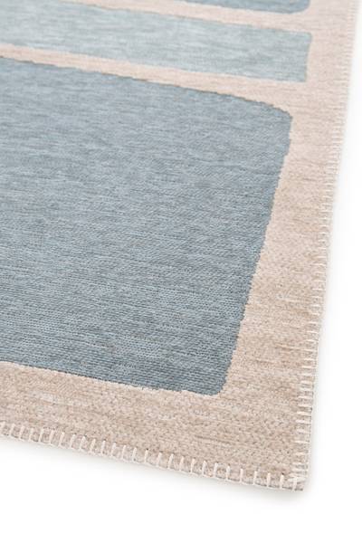 Kurzflorteppich Nera Polyester - Blau / Grün - 160 x 230 cm