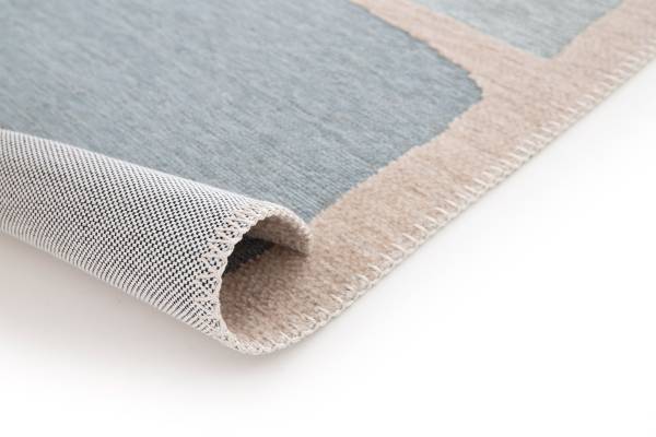 Kurzflorteppich Nera Polyester - Blau / Grün - 160 x 230 cm