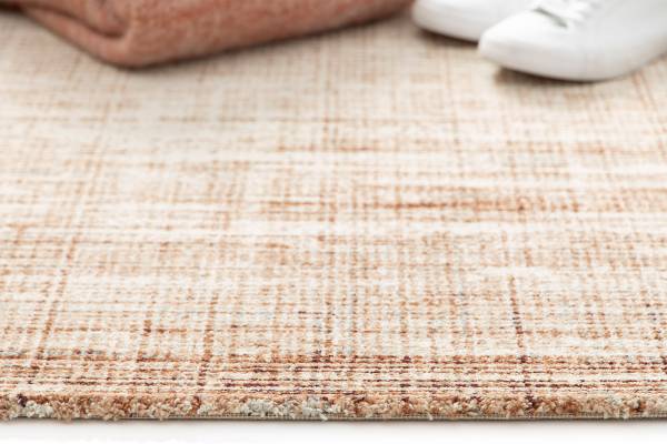 Kurzflorteppich Fira recyceltem Polyethylenterephthalat - Braun / Creme - 200 x 290 cm