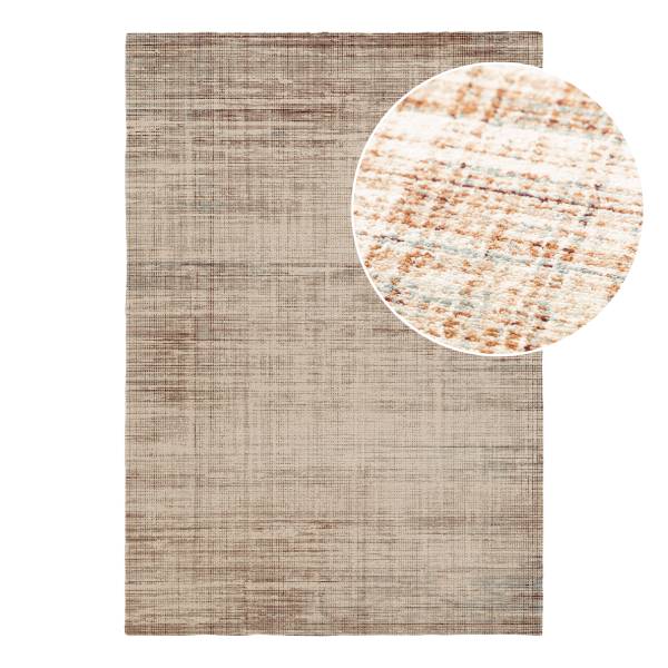 Laagpolig vloerkleed Fira bruin/crèmekleurig - 200 x 290 cm