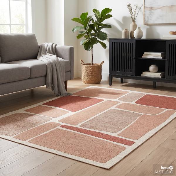 Kurzflorteppich Nera Polyester - Terracotta - 200 x 290 cm