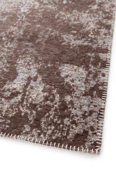 Kurzflorteppich Neke Polyester - Grau / Braun - 200 x 290 cm