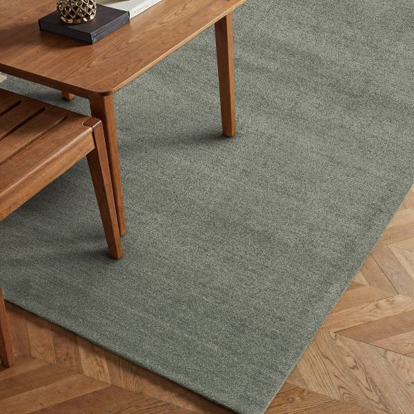 Kurzflorteppich Mino Polyester - Hellgrün - 200 x 290 cm