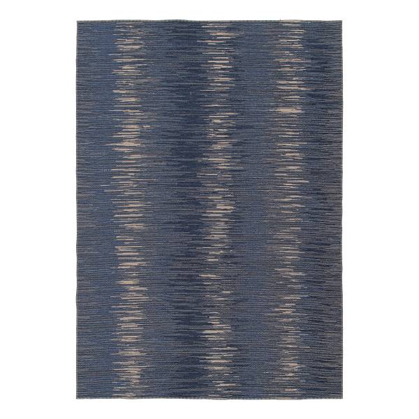 Kurzflorteppich Orie recyceltem Polyethylenterephthalat / Jute - Blau - 200 x 290 cm