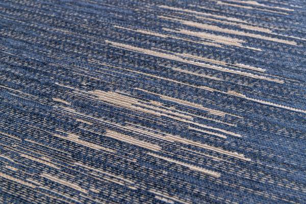 Kurzflorteppich Orie recyceltem Polyethylenterephthalat / Jute - Blau - 200 x 290 cm