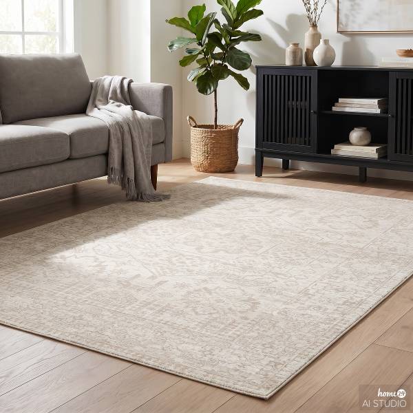 Tappeto pelo corto Orin polipropilene, poliestere e iuta - Beige - 160 x 230 cm