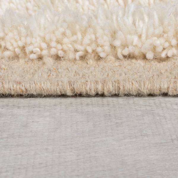 Hochflorteppich Greek Wolle - Creme - 120 x 170 cm