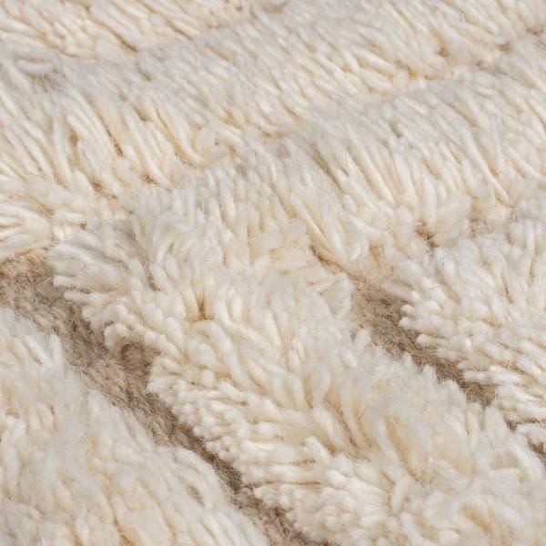 Hochflorteppich Greek Wolle - Creme - 120 x 170 cm