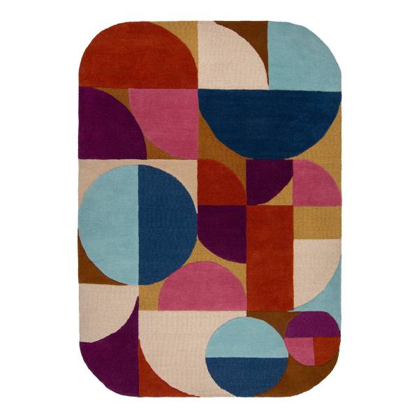 Wollteppich Mia Arch Wolle - Multicolor - 120 x 170 cm