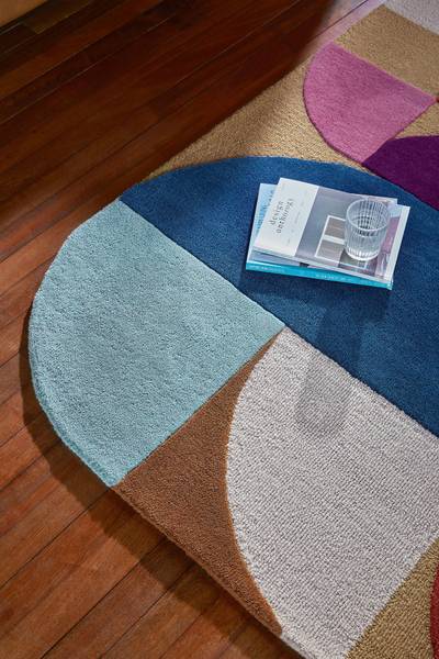 Wollteppich Mia Arch Wolle - Multicolor - 120 x 170 cm