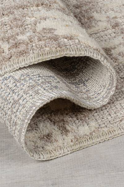 Kurzflorteppich Connely Mischgewebe - Beige - 116 x 170 cm