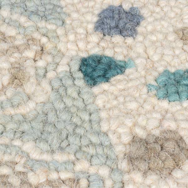 Wollteppich Eloise Wolle - Taubenblau / Creme - 200 x 290 cm