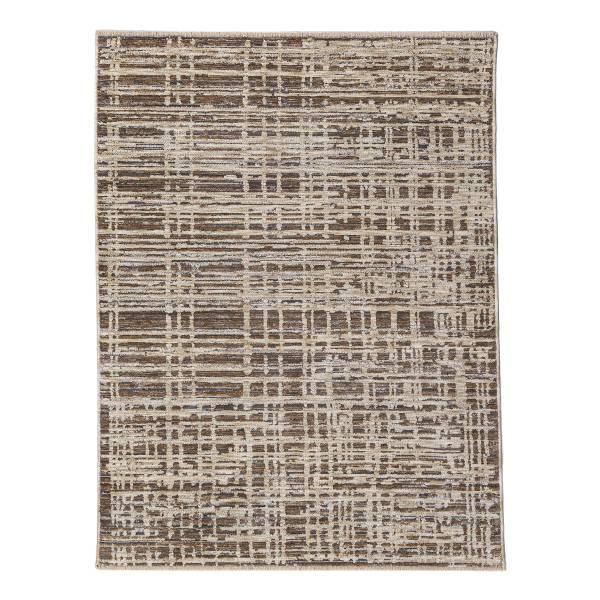 Kurzflorteppich Lattice Abstract Polyester - Beige - 200 x 300 cm