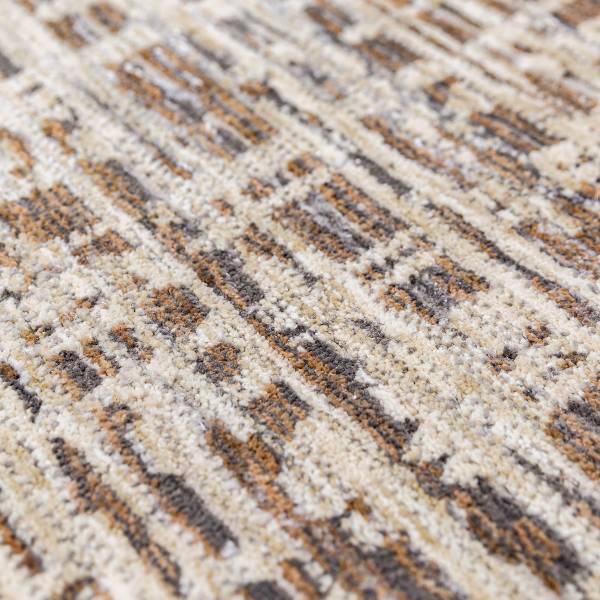 Kurzflorteppich Lattice Abstract Polyester - Beige - 200 x 300 cm