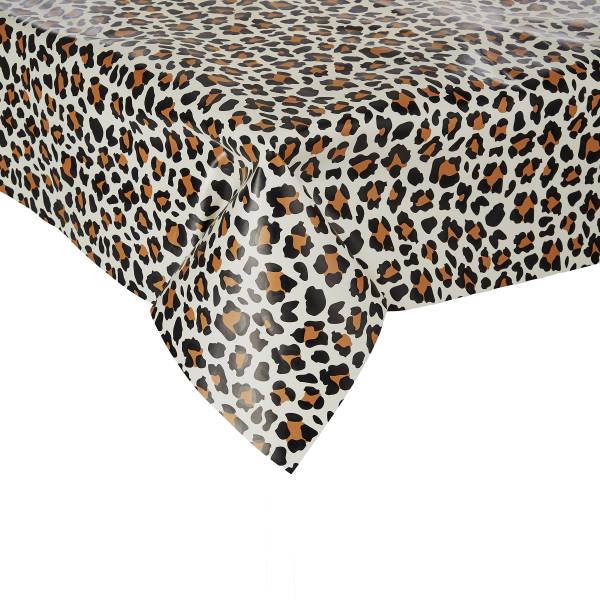 Tovaglia WATERPROOF Leo Poliestere / EVA - Nero / Marrone - 130 x 160 cm