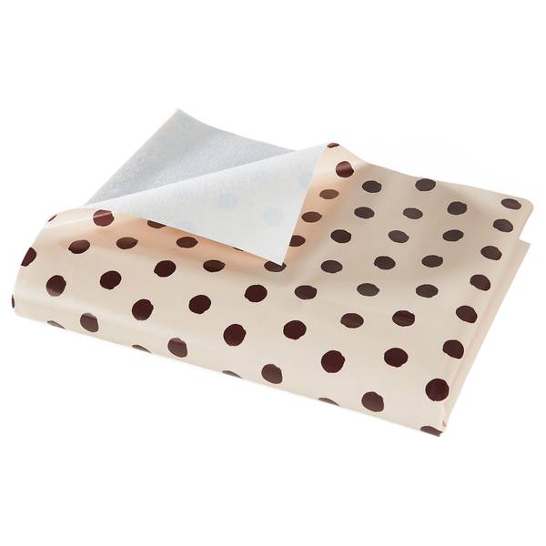 Wachstischdecke WATERPROOF Punkte Polyester / EVA - Pink / Braun - 200 x 140 cm