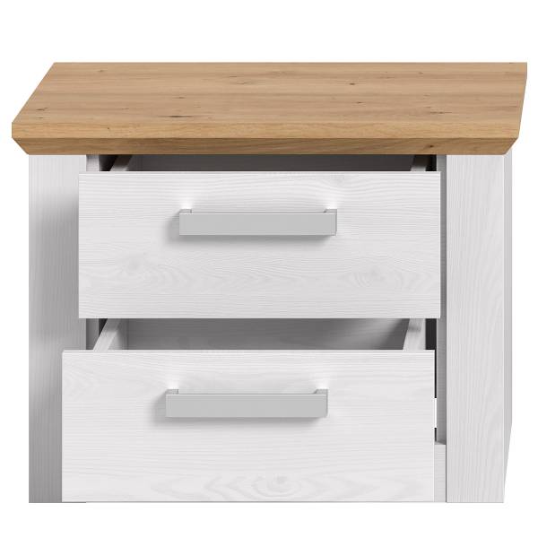 Comodino Verona Effetto rovere bianco / Effetto rovere