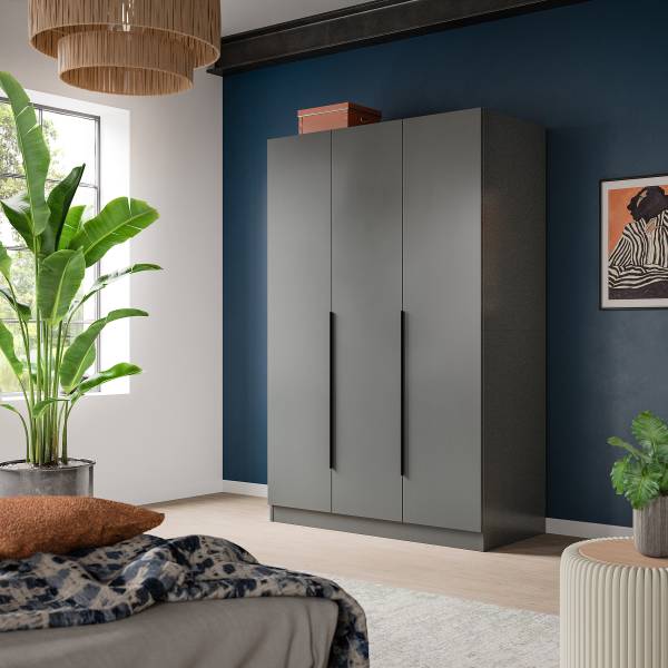 Drehtürenschrank Kopenhagen Anthrazit - Breite: 120 cm
