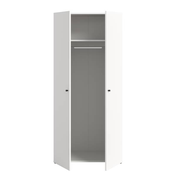 Armadio battente Darwin Bianco - Larghezza: 80 cm