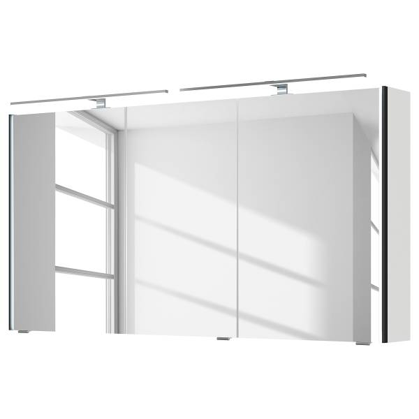 Beleuchteter Spiegelschrank 7045 Chrom A Weiß