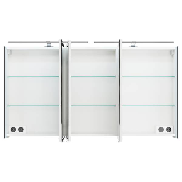 Beleuchteter Spiegelschrank 7045 Chrom A Weiß
