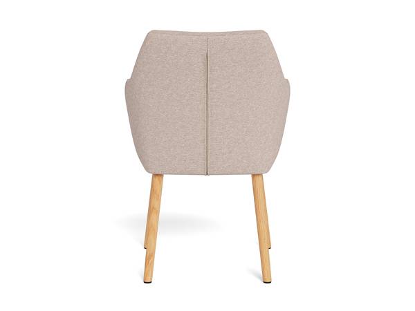 Armlehnenstuhl NICHOLAS Webstoff Genia: Creme - 1er Set