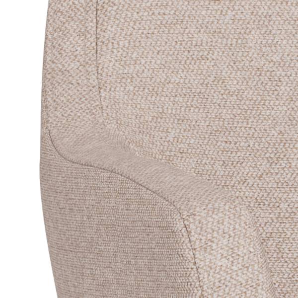 Armlehnenstuhl NICHOLAS Webstoff Genia: Creme - 1er Set