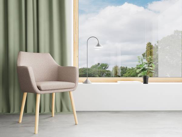 Armlehnenstuhl NICHOLAS XXL Webstoff Genia: Creme - 1er Set
